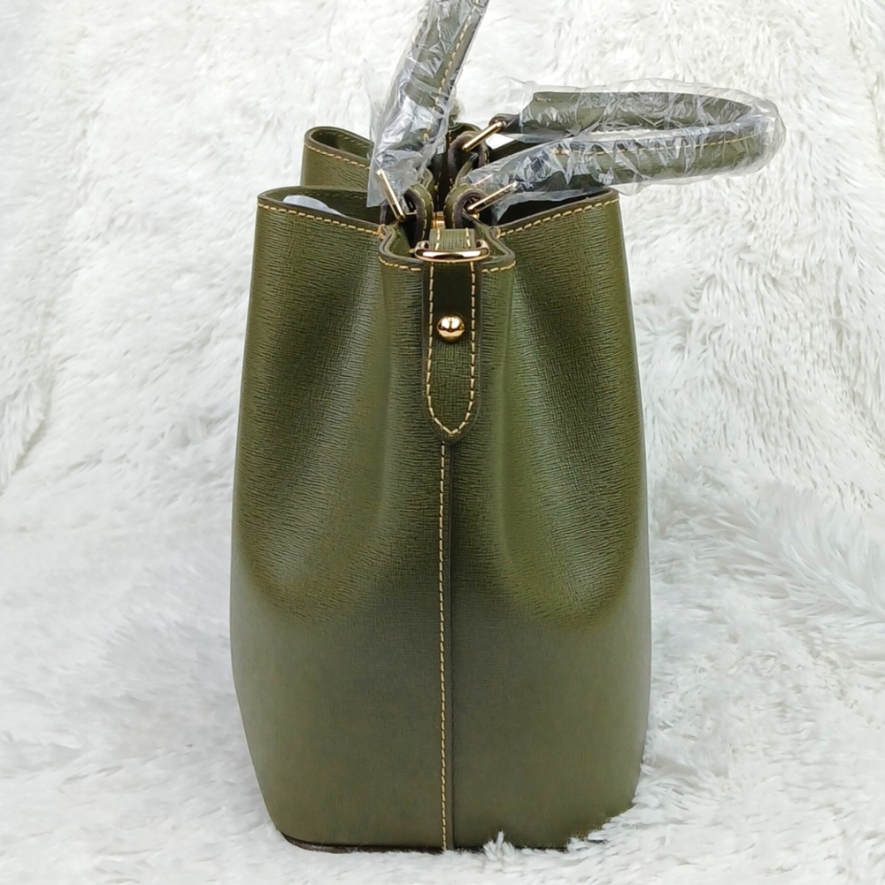 Dooney & Bourke Saffiano Brenna Satchel - Picture 4 of 10